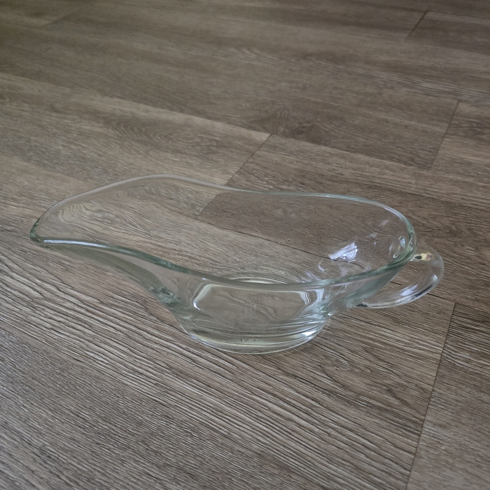 Clear Glass Gravy Boat